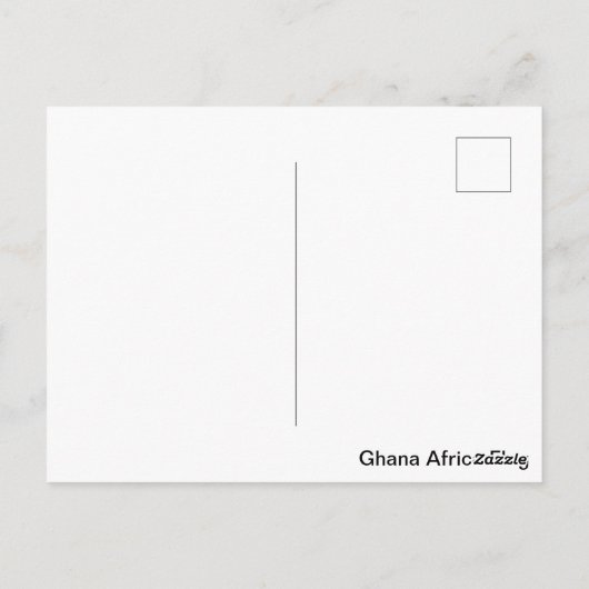 Ghana Flag Afrika Briefkaart (Achterkant)