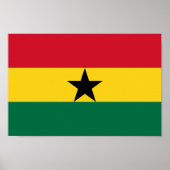 Ghana Flag Afrika Poster (Voorkant)