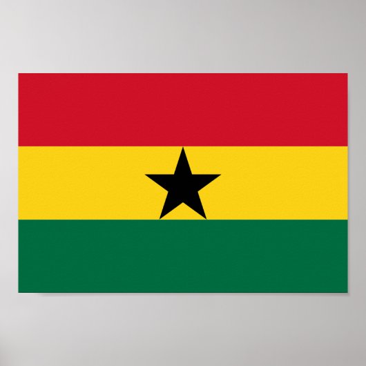 Ghana Flag Afrika Poster (Voorkant)