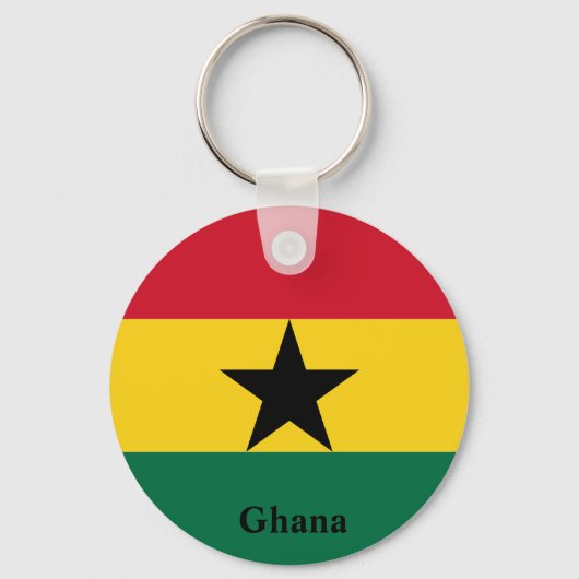 Ghana Flag Afrika Sleutelhanger (Voorkant)