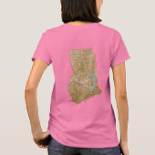 Ghana Flag and Map dk T-Shirt (Achterkant)