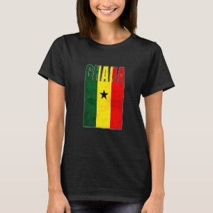 Ghana Flag Art African Country Retro  Grung T-shirt
