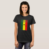 Ghana Flag Art African Country Retro  Grung T-shirt (Voorkant volledig)