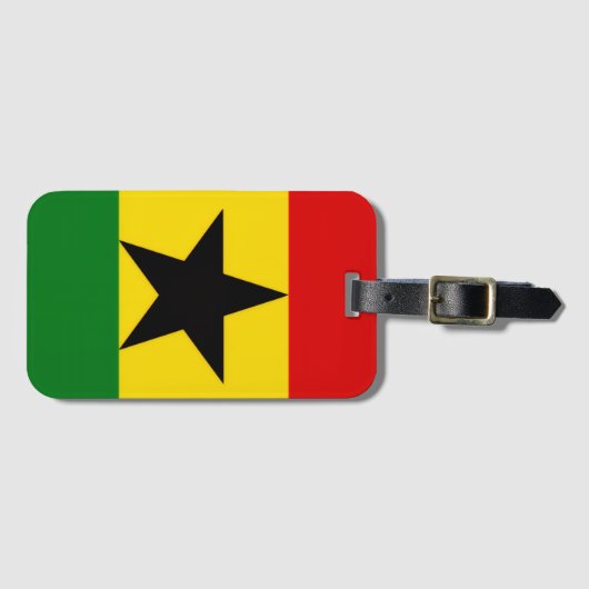 Ghana Flag Bagagelabel (Voorkant (horizontaal))