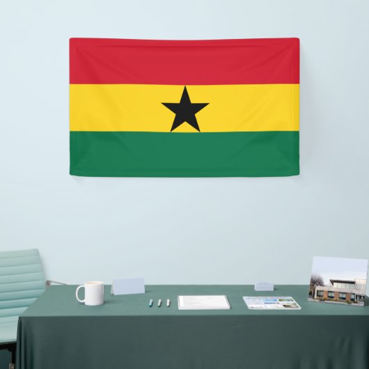 Ghana flag Banner (Beurs)