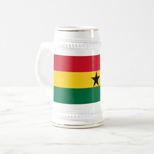 Ghana Flag Bierpul (Voorkant links)