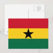 Ghana Flag Briefkaart (Voorkant / Achterkant)