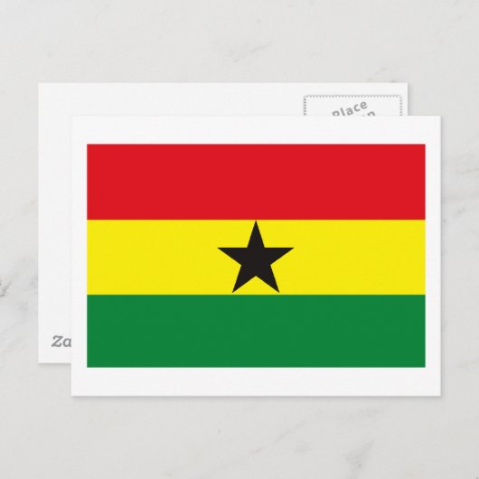 Ghana Flag Briefkaart (Voorkant / Achterkant)