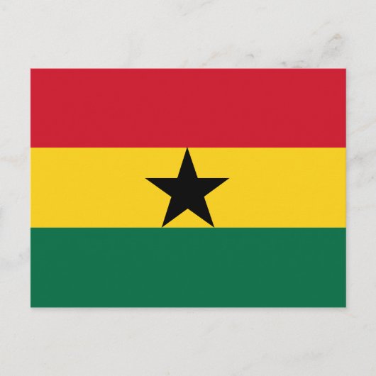 Ghana Flag Briefkaart (Voorkant)