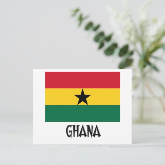 Ghana Flag Briefkaart (Staand voorkant)
