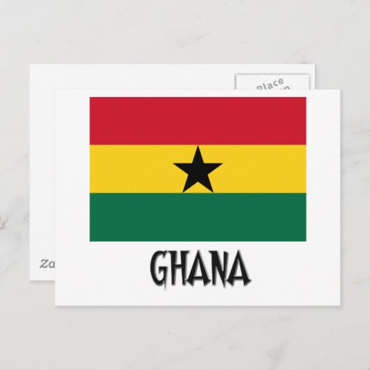 Ghana Flag Briefkaart (Voorkant / Achterkant)
