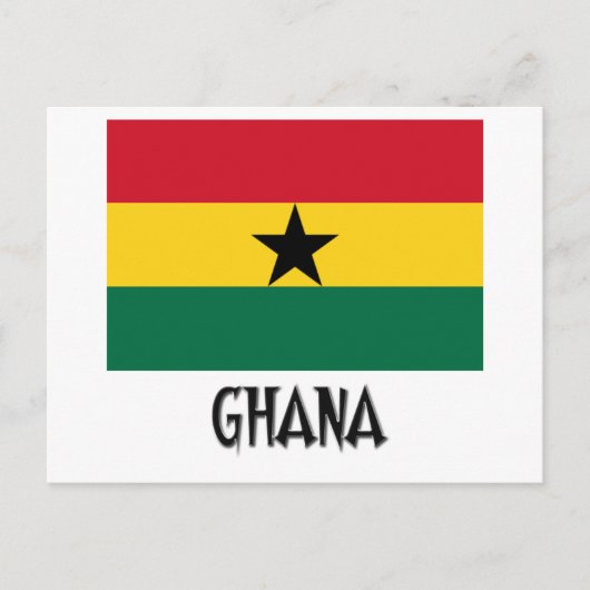 Ghana Flag Briefkaart (Voorkant)