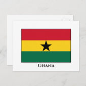 Ghana Flag Briefkaart (Voorkant / Achterkant)