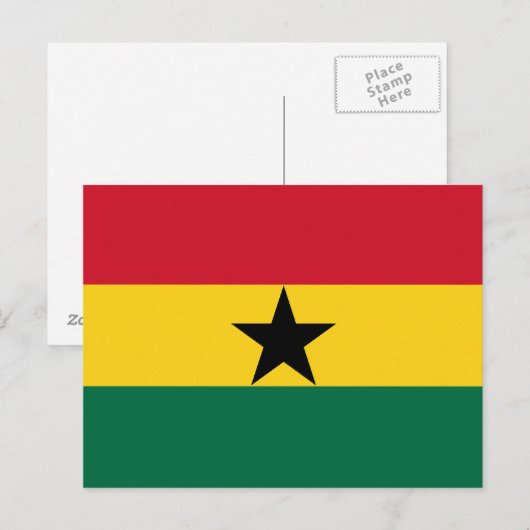 Ghana Flag Briefkaart (Voorkant / Achterkant)