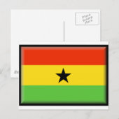 Ghana Flag Briefkaart (Voorkant / Achterkant)
