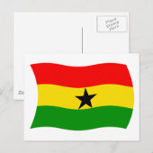Ghana Flag Briefkaart (Voorkant / Achterkant)