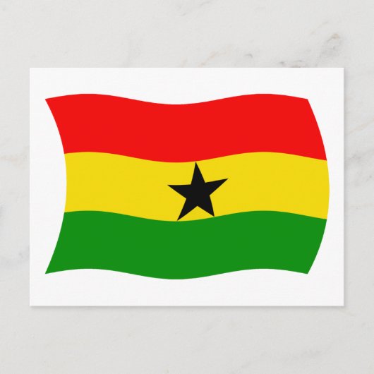 Ghana Flag Briefkaart (Voorkant)