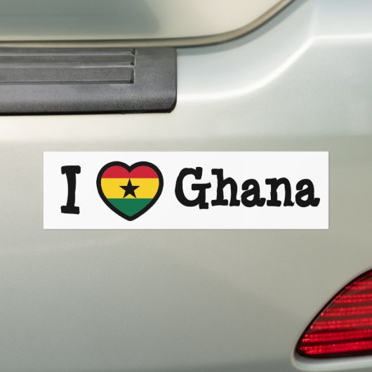 Ghana Flag Bumpersticker (Op auto)