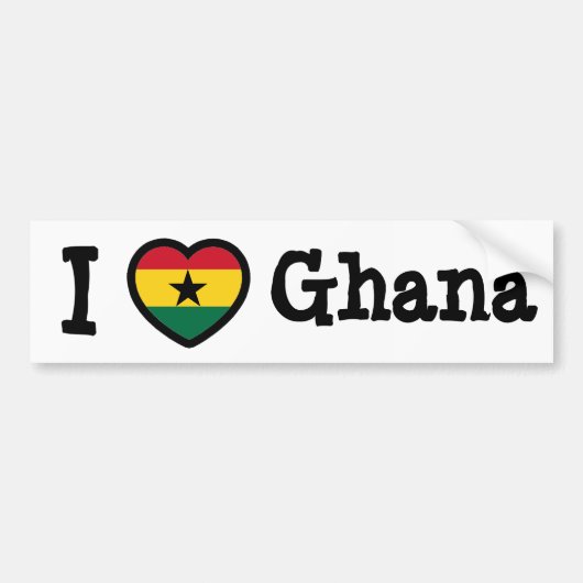 Ghana Flag Bumpersticker (Voorkant)