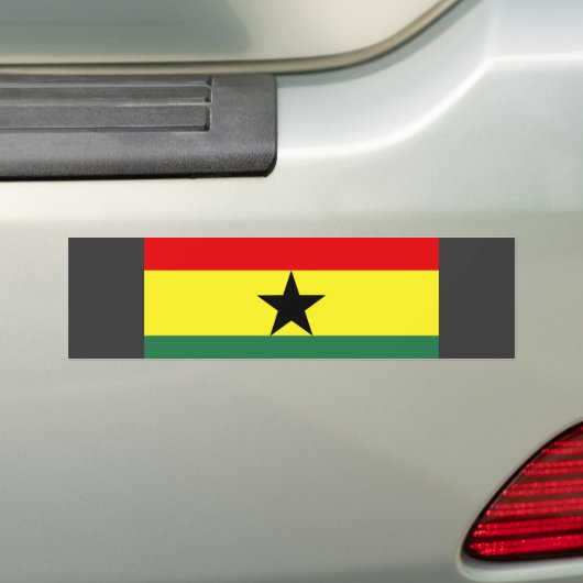 Ghana Flag Bumpersticker (Op auto)