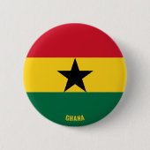 Ghana Flag Charming Patriotic Ronde Button 5,7 Cm (Voorkant)