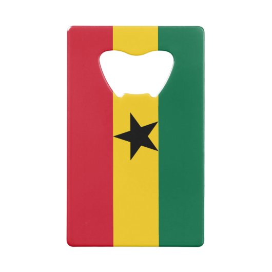 Ghana Flag Creditkaart Flessenopener (Achterkant)