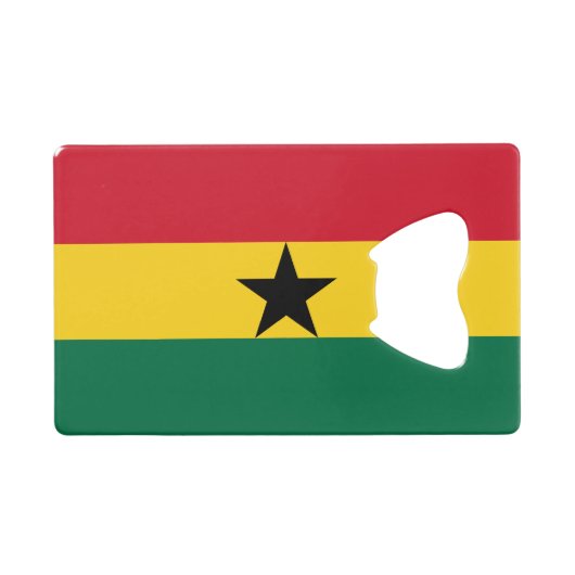 Ghana Flag Creditkaart Flessenopener (Voorkant (Horizontaal))