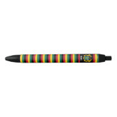 Ghana Flag Cute Patriotic Zwarte Inkt Pen (Voorkant)