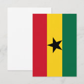Ghana flag Flat Bedankt (Voorkant / Achterkant)