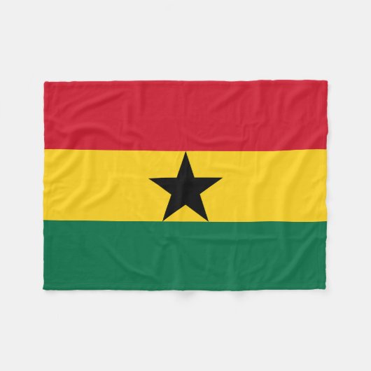 Ghana Flag Fleece Deken (Voorkant (Horizontaal))