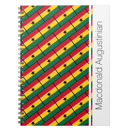 GHANA Flag Gepersonaliseerd Notitieboek Journal (Voorkant)