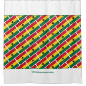GHANA FLAG Gepersonaliseerd Schrift Stijlvol Ghane Douchegordijn (Voorkant)
