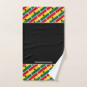GHANA FLAG Gepersonaliseerd Schrift ZWART Ghanees Bad Handdoek (Handdoek)