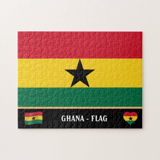 Ghana Flag & Ghanees land / Ghana Legpuzzel (Horizontaal)