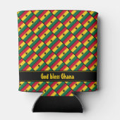 GHANA FLAG | God Bless | Gepersonaliseerd | Ghanee Blikjeskoeler (Achterkant)