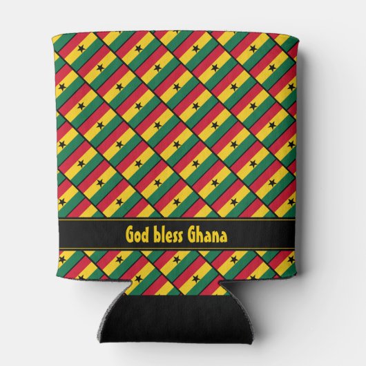 GHANA FLAG | God Bless | Gepersonaliseerd | Ghanee Blikjeskoeler (Achterkant)