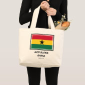 GHANA FLAG | God Bless | Patriottisch | Ghanees Grote Tote Bag (Voorkant (product))