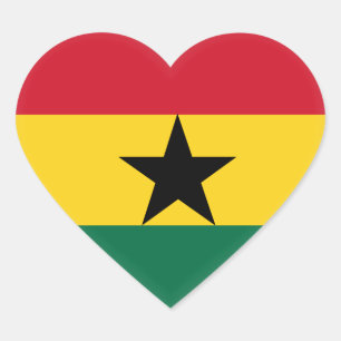 Ghana Flag Hart Sticker