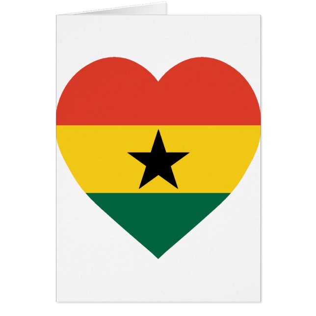 Ghana Flag Heart (Voorkant)