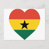 Ghana Flag Heart Briefkaart (Voorkant)