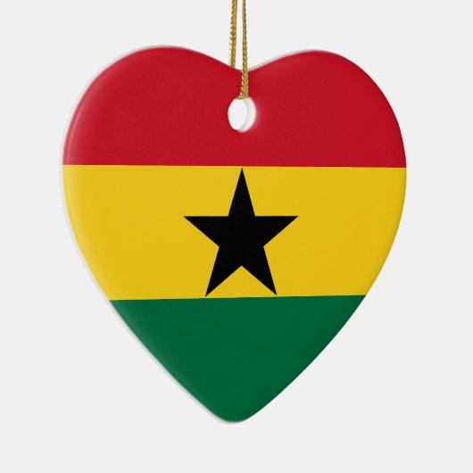 Ghana Flag Heart Ornament (Rechts)