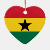 Ghana Flag Heart Ornament (Voorkant)