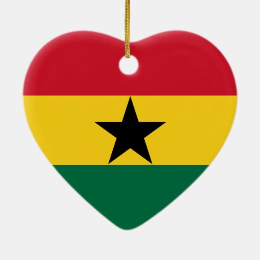 Ghana Flag Heart Ornament (Achterkant)