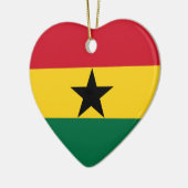 Ghana Flag Heart Ornament (Links)