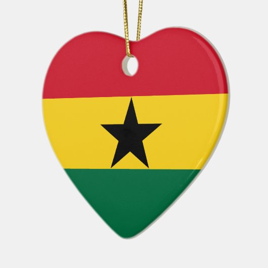 Ghana Flag Heart Ornament (Links)