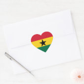 Ghana Flag Heart Sticker (Envelop)