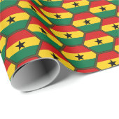 Ghana Flag Honeycomb Wrapping Paper Cadeaupapier (Rol Hoek)