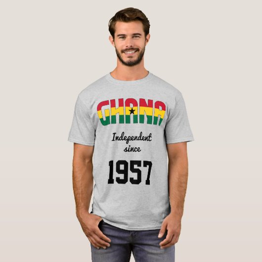 Ghana Flag Independence Celebration T-Shirt (Voorkant volledig)