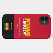 Ghana Flag JESUS YESHUA Scripts gepersonaliseerd Case-Mate iPhone Case (Achterkant (horizontaal))