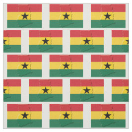 GHANA FLAG Kaart Omtrek Stof
